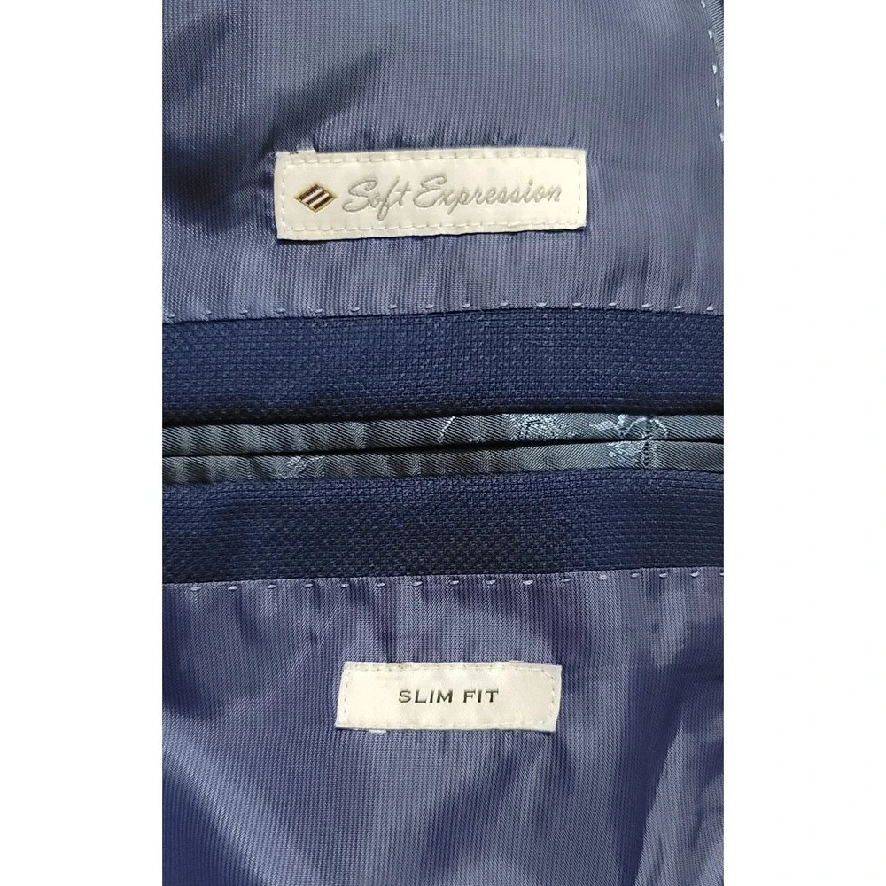 Joseph Abboud Heritage Men's Blue Angelico Fabric 2‎ Button Blazer Size 40 Long